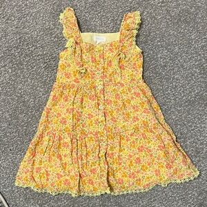 btween Yellow Floral Kids Dress